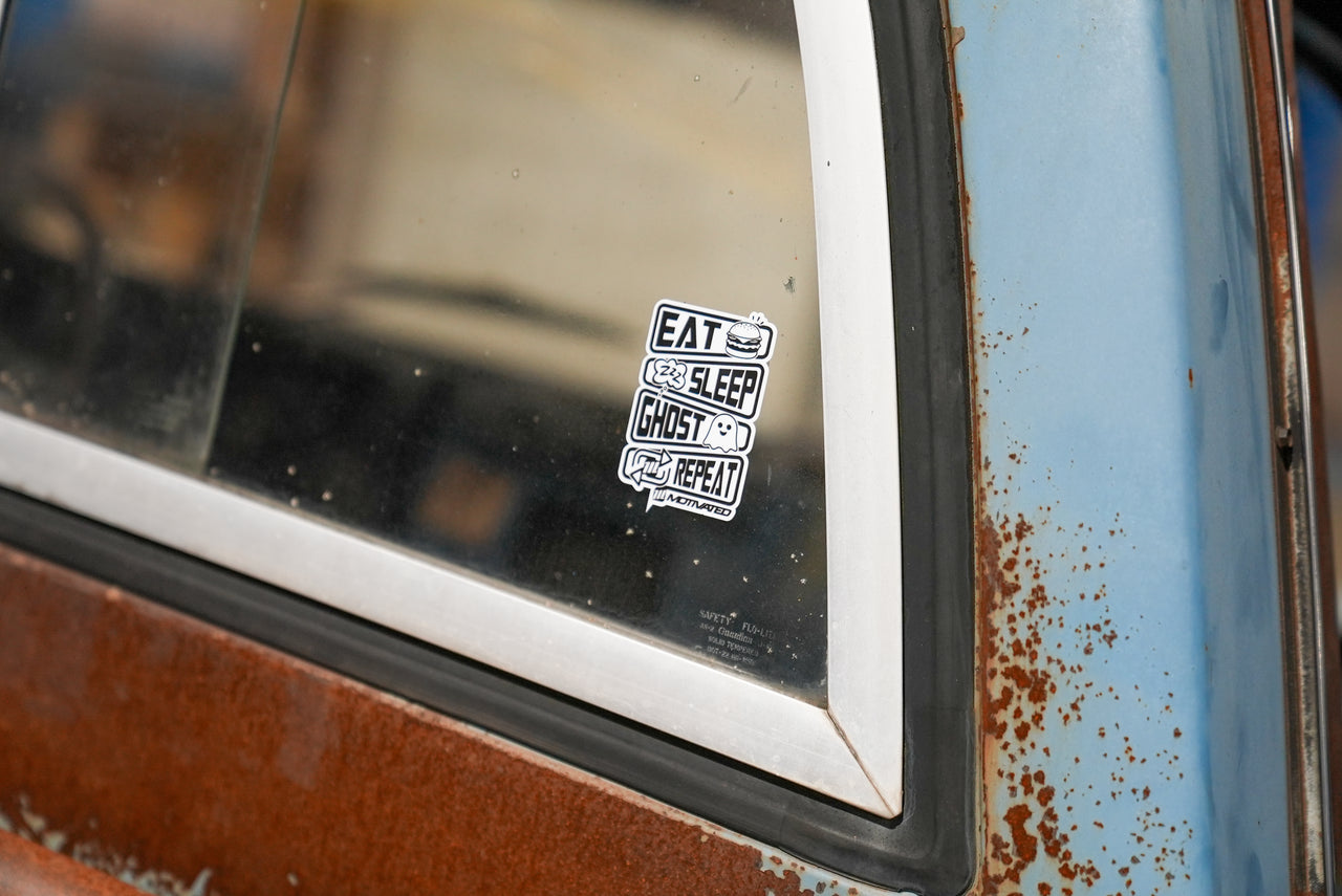Eat Sleep Ghost Repeat Sticker