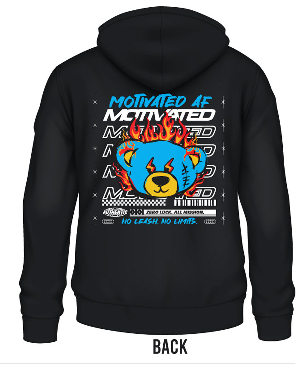 Motivated AF Bear Hoodie