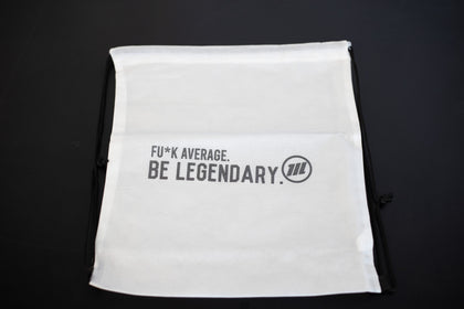 Be Legendary Drawstring Bag- White