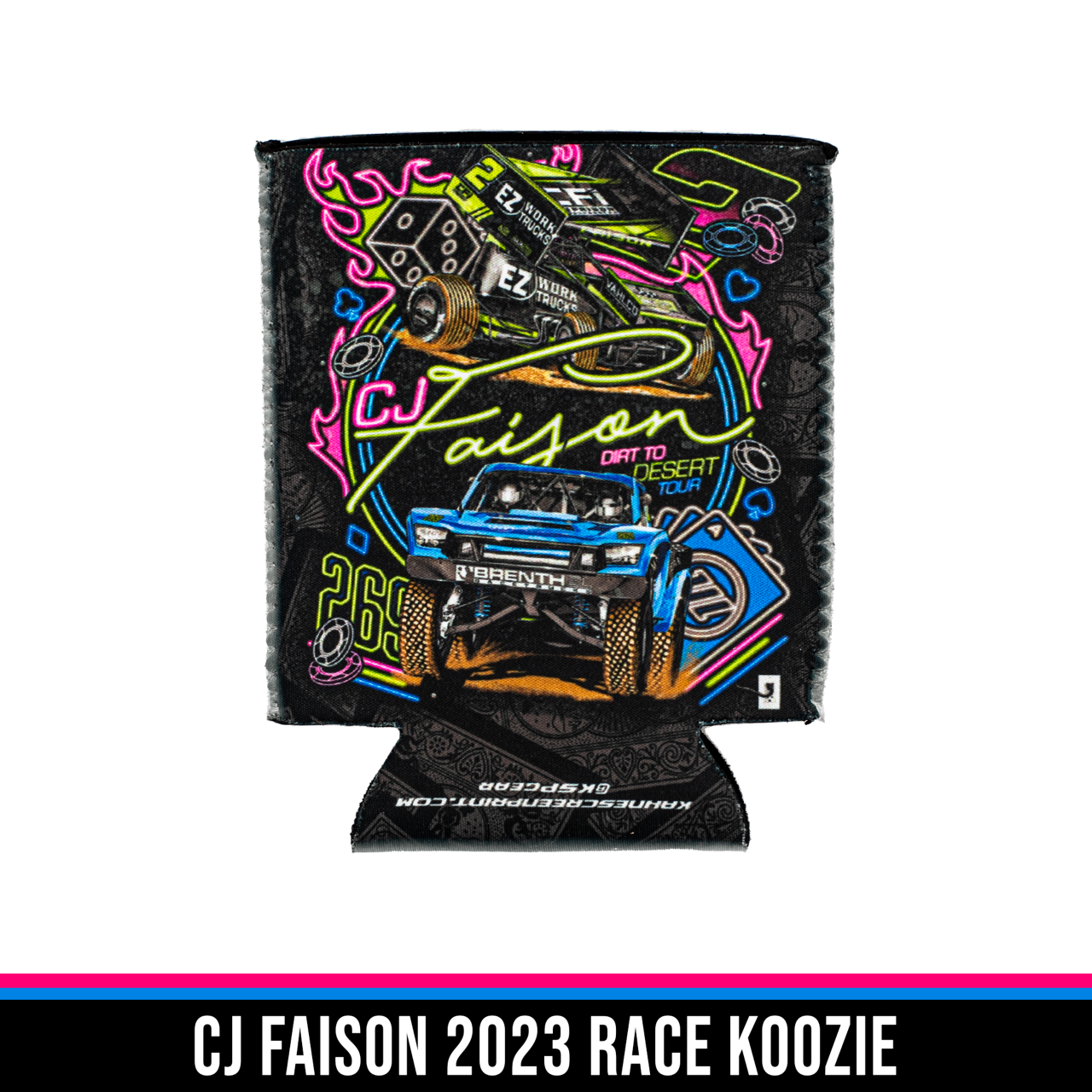 CJ Faison 2023 Race Koozie